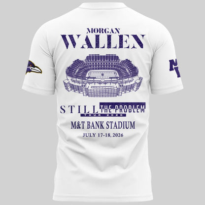 1.Special New Edition Baltimore Ravens x MW White Tshirt 2026