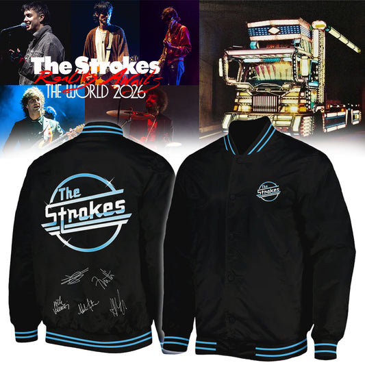 ,,,The Strokes Reality Awaits World Tour 2026 Limited Edition Signature – Bomber