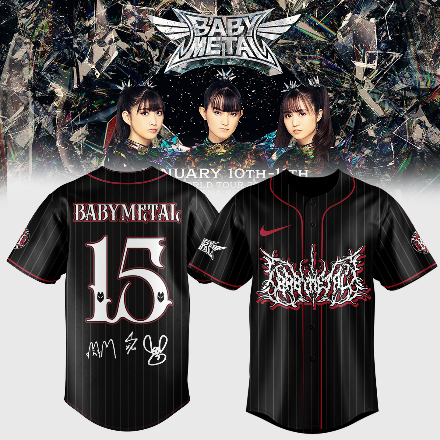 BABYMETAL WORLD TOUR signed Jersey