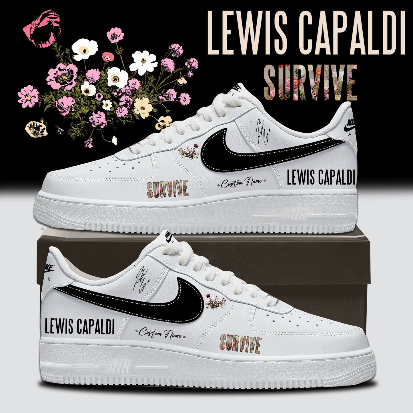 .Lewis Capaldi Tour 2026 – AF1 Shoes