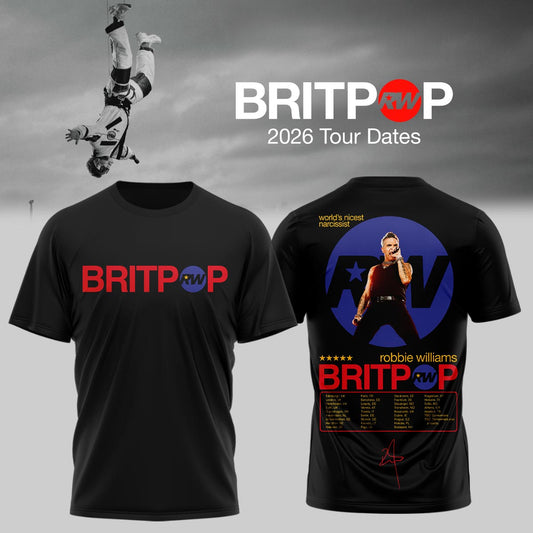 Robbie Williams BRITPOP World Tour Tshirt