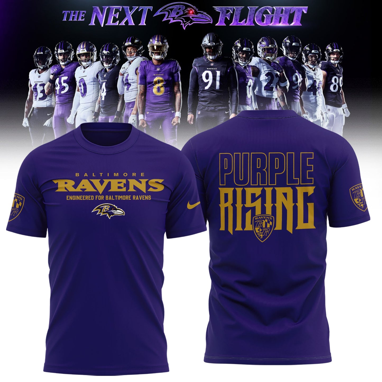 Limited Edition B.Ravens The Next Flight Shirt