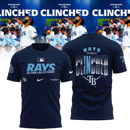 Limited Edition Tampa Bay Rays Postseason 2026 Clinched T-shirt