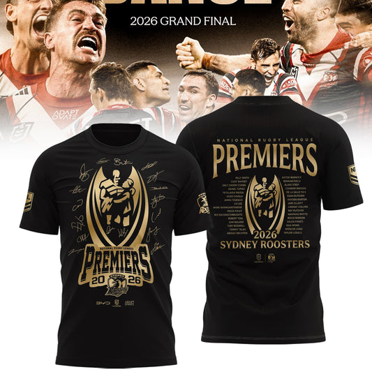 Limited Edition Sydney Roosters  Premiers 2026 Shirt