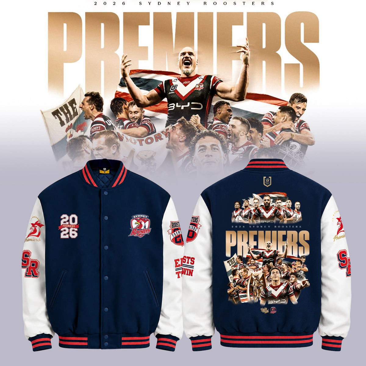 Limited Edition Sydney Roosters 2026 Premiers Jacket