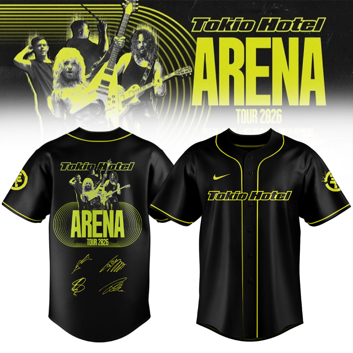 ,,.Tokio Hotel ”ARENA TOUR 2026” Limited Edition Signature – Jersey