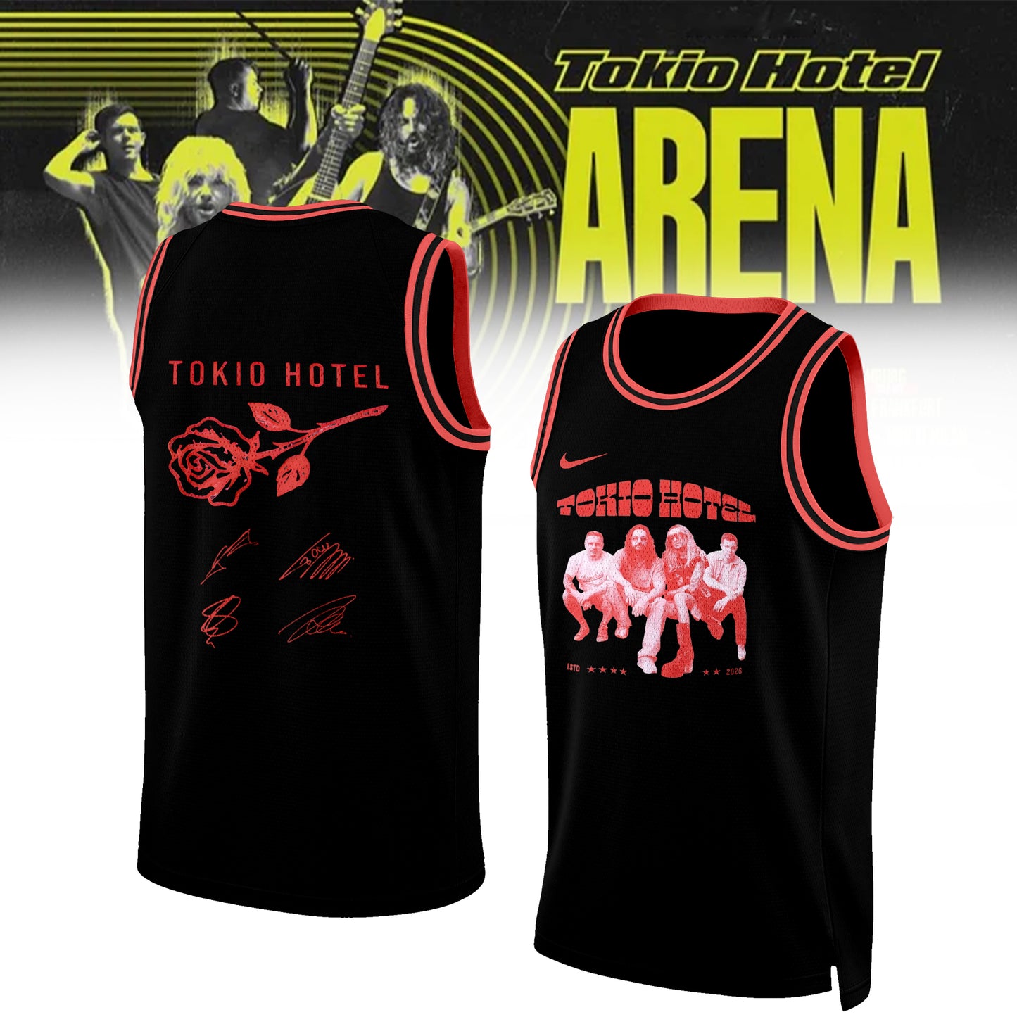 ,,.Tokio Hotel ”ARENA TOUR 2026” Limited Edition Signature – Jersey
