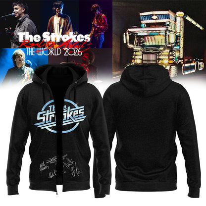..The Strokes Reality Awaits World Tour 2026 Limited Edition Signature – Zip Hoodie