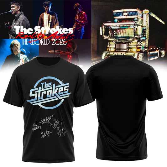 The Strokes Reality Awaits World Tour 2026 Limited Edition Signature – Tshirt
