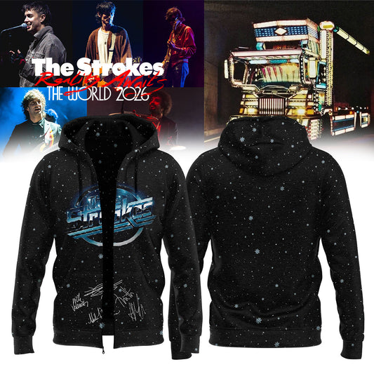 ..The Strokes Reality Awaits World Tour 2026 Limited Edition Signature – Zip Hoodie