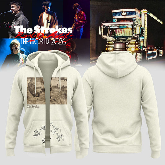 ..The Strokes Reality Awaits World Tour 2026 Limited Edition Signature – Zip Hoodie