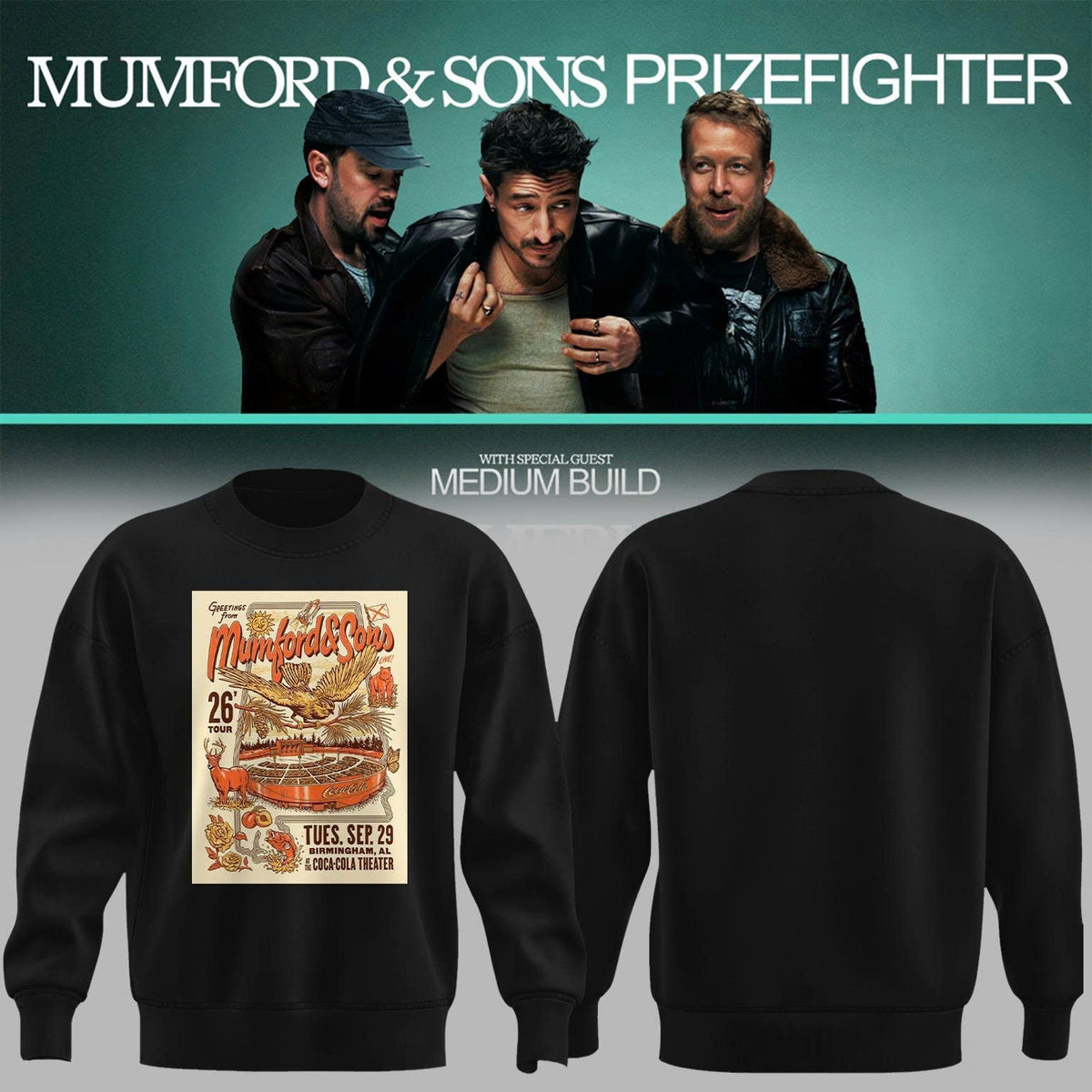 Mumford And Sons Birmingham AL 2026 Sweater