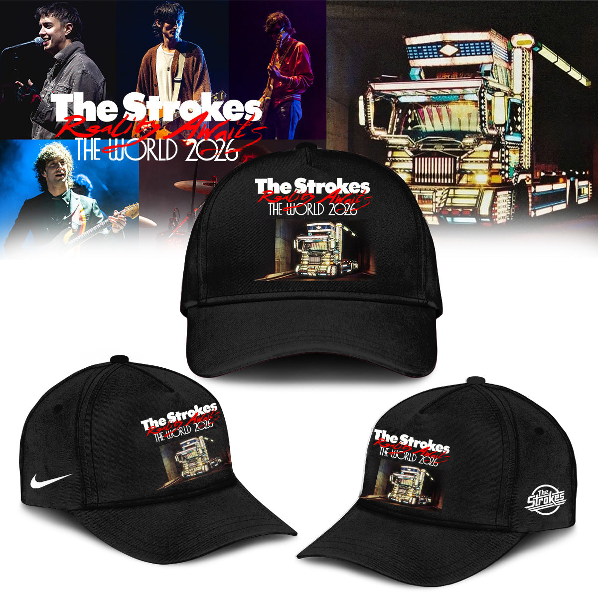 ,,,The Strokes Reality Awaits World Tour 2026 Limited Edition Signature – Bomber