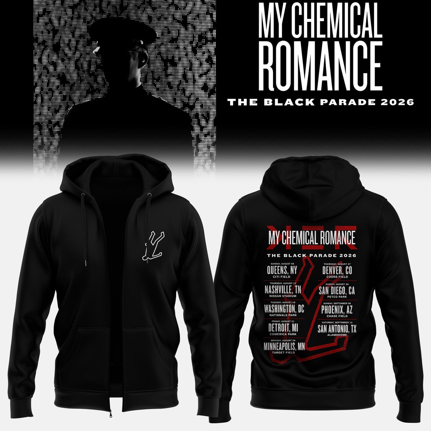 M.C.R – The Black Parade Tour NA 2026 Limited ZipHoodie