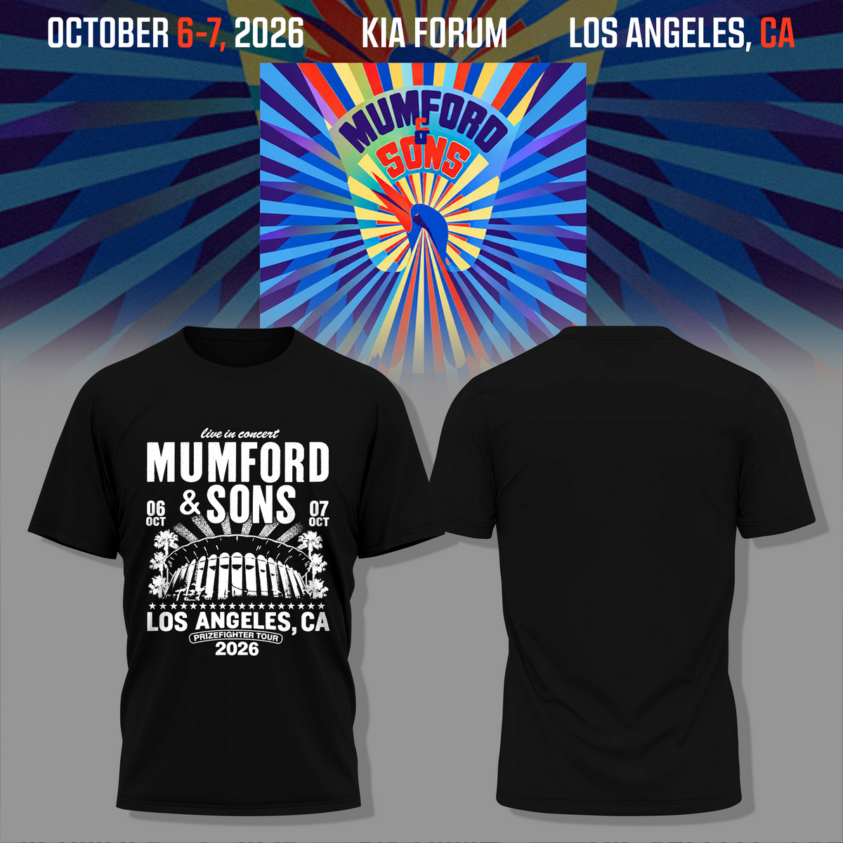 Limited Edition Prizefighter, CA Tour 2026 T-shirt