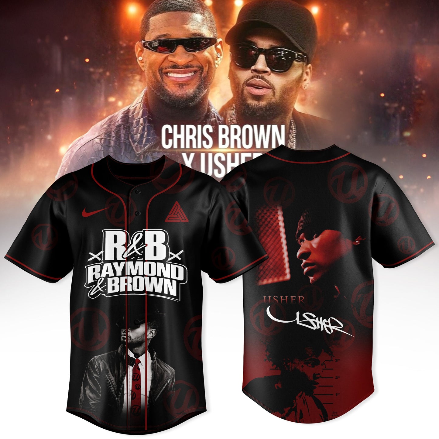 _CHRIS BROWN x RAYMOND USHER – R&B TOUR 2026 Collection Jersey