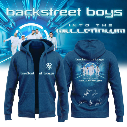 ,,.Backstreet Boys ”Into The Millennium” Limited Edition Signature – Zip Hoodie