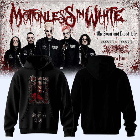 ,Motionless In White “The Sweat and Blood Tour 2026” Signature Limited Edition – Hoodie