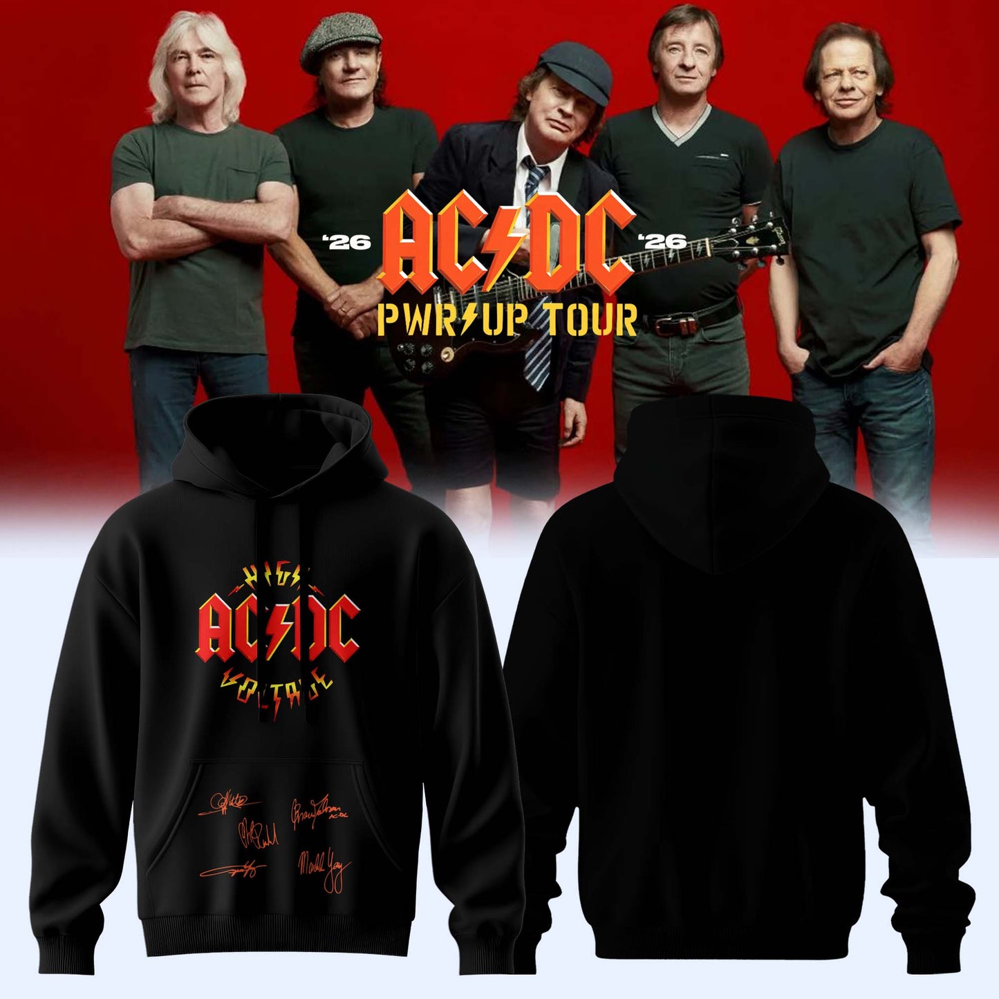 ,AC/DC ” Power Up Tour ” 2026 – Hoodie