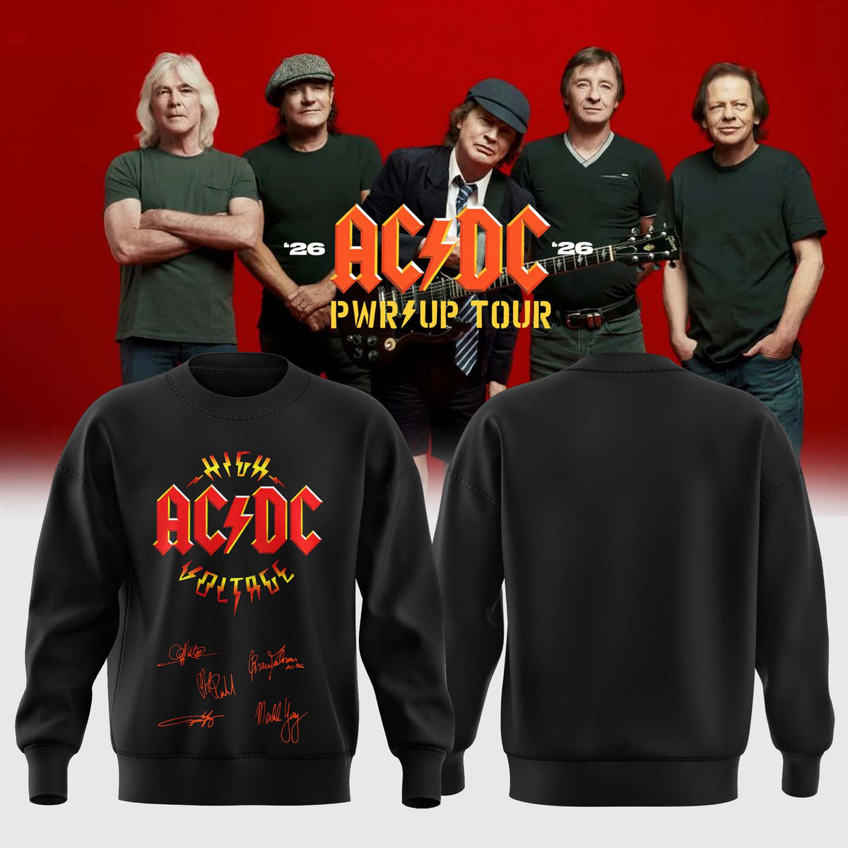 AC/DC ” Power Up Tour ” 2026 – Sweatshirt