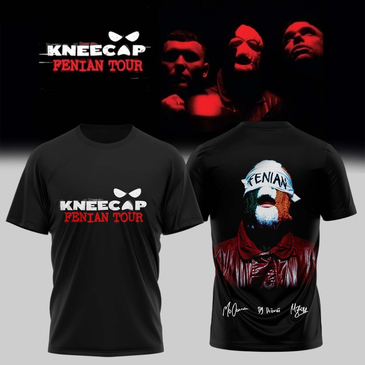 KNEECAP ”FENIAN TOUR” Limited Edition Signature – Tshirt