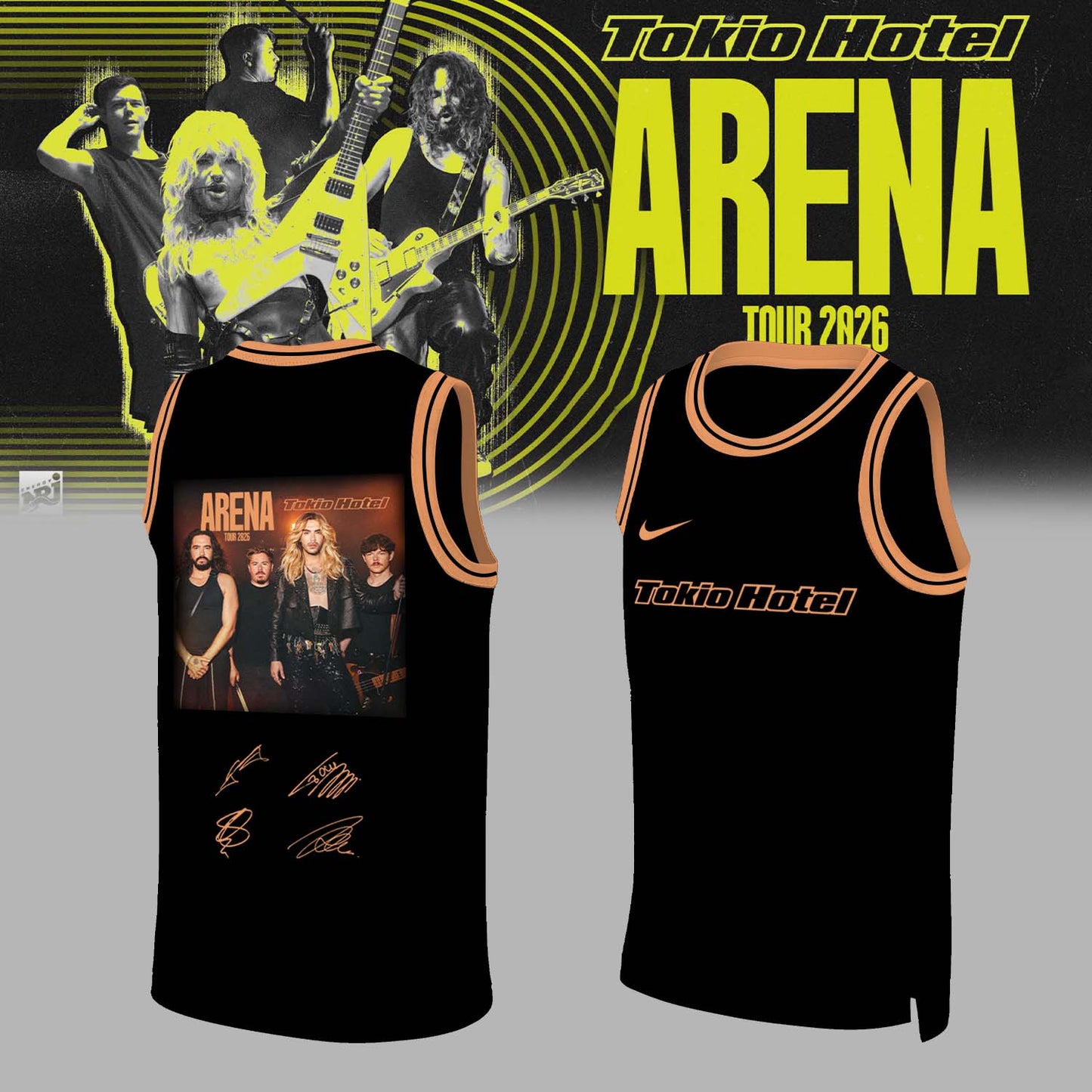 ,,.Tokio Hotel ”ARENA TOUR 2026” Limited Edition Signature – Jersey