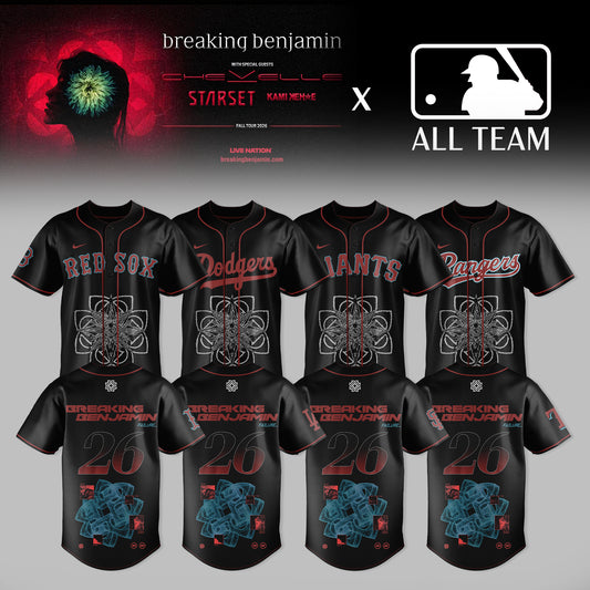 Breaking Benjamin American Tour 2026 Premium 3D Baseball Jersey V3