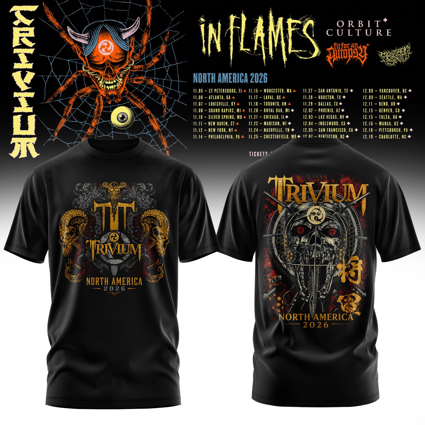 TRIVIUM – NORTH AMERICA TOUR 2026 COLLECTION TEE