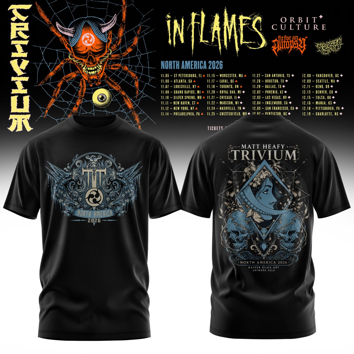 TRIVIUM – NORTH AMERICA TOUR 2026 COLLECTION TEE