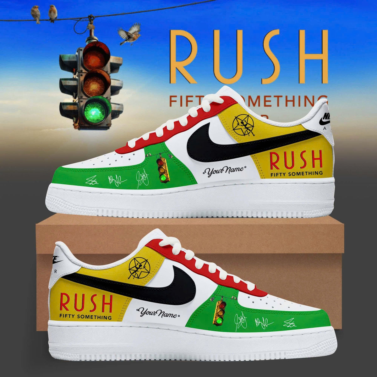 _Fifty Something Tour 2026 Personalized 3D Custom Sneakers – Retro Colorblock Edition