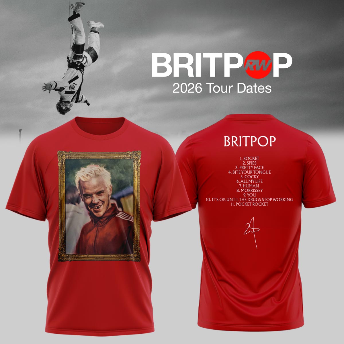 Robbie Williams BRITPOP World Tour Tshirt