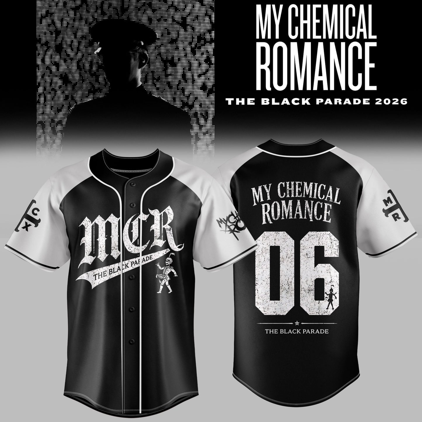M.C.R – The Black Parade Tour NA 2026 Exclusive Baseball Jersey V1