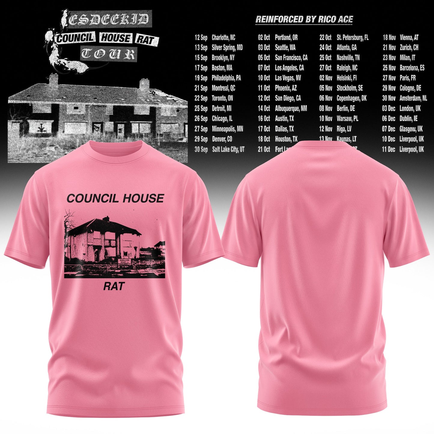 Council House Rat Tour Vintage Washed Graphic Tee