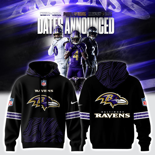 .B.Ravens 2026 Noise Rising Falls Black Hoodie