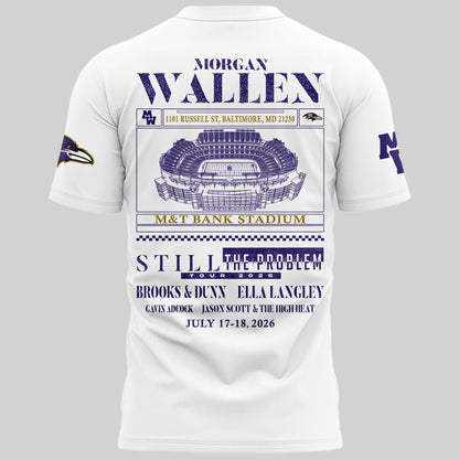 Exclusive Version Baltimore Ravens x MW  White Tshirt 2026