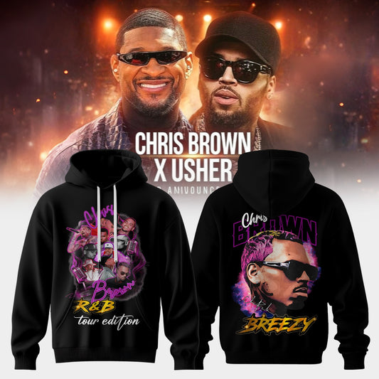 CHRIS BROWN x RAYMOND USHER – R&B TOUR 2026 Collection Hoodie