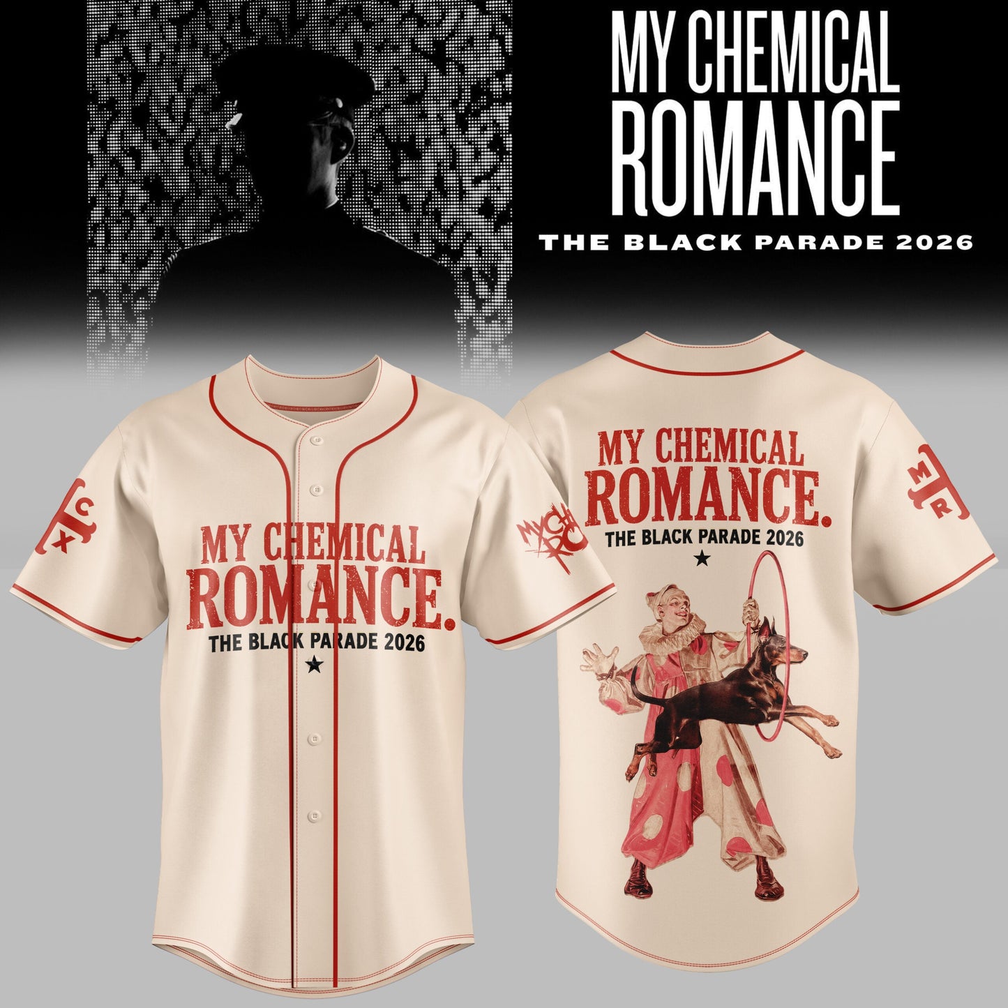 M.C.R – The Black Parade Tour NA 2026 Exclusive Baseball Jersey V1