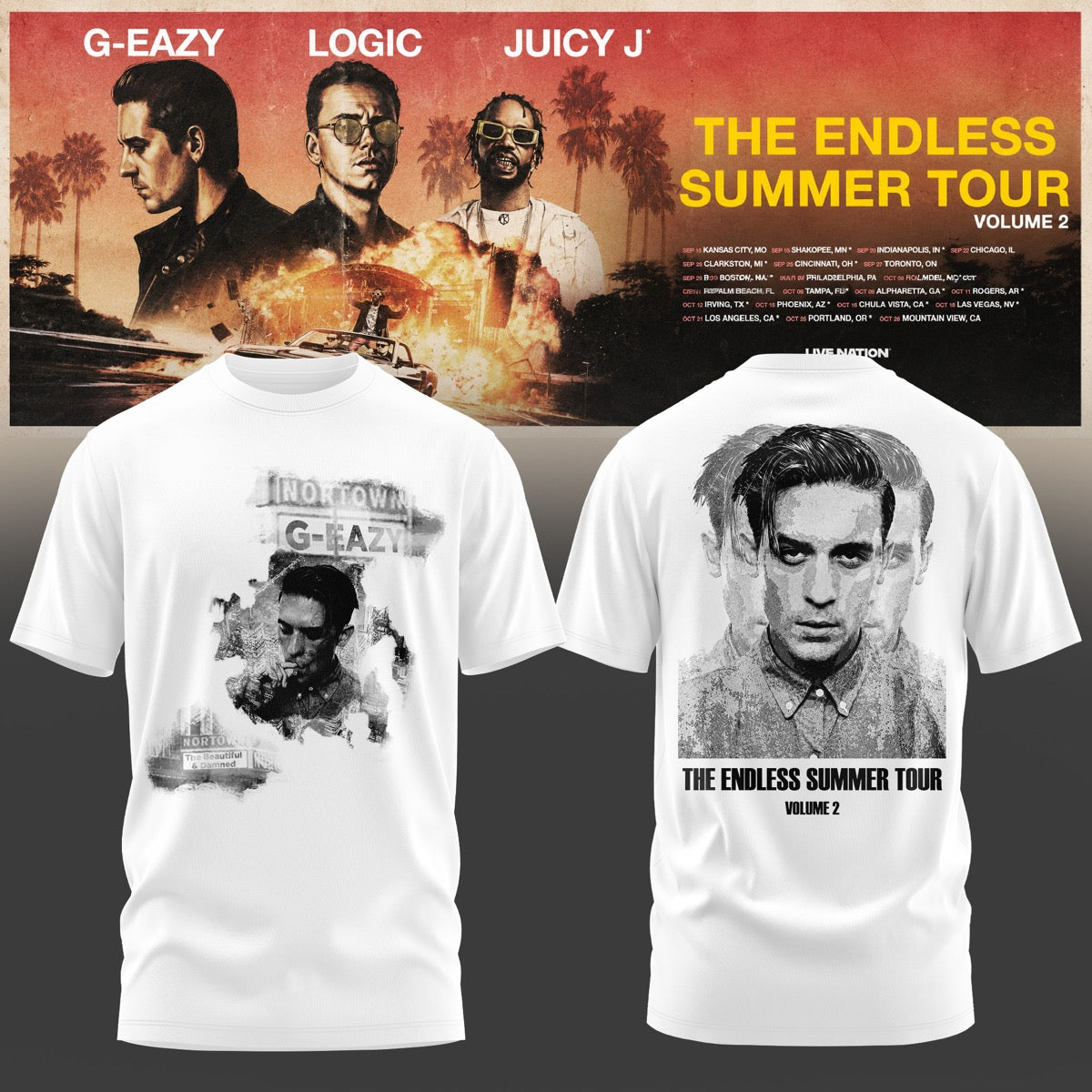 GEZY The Endless Summer Tour Graphic T-Shirt 3D AOP V5