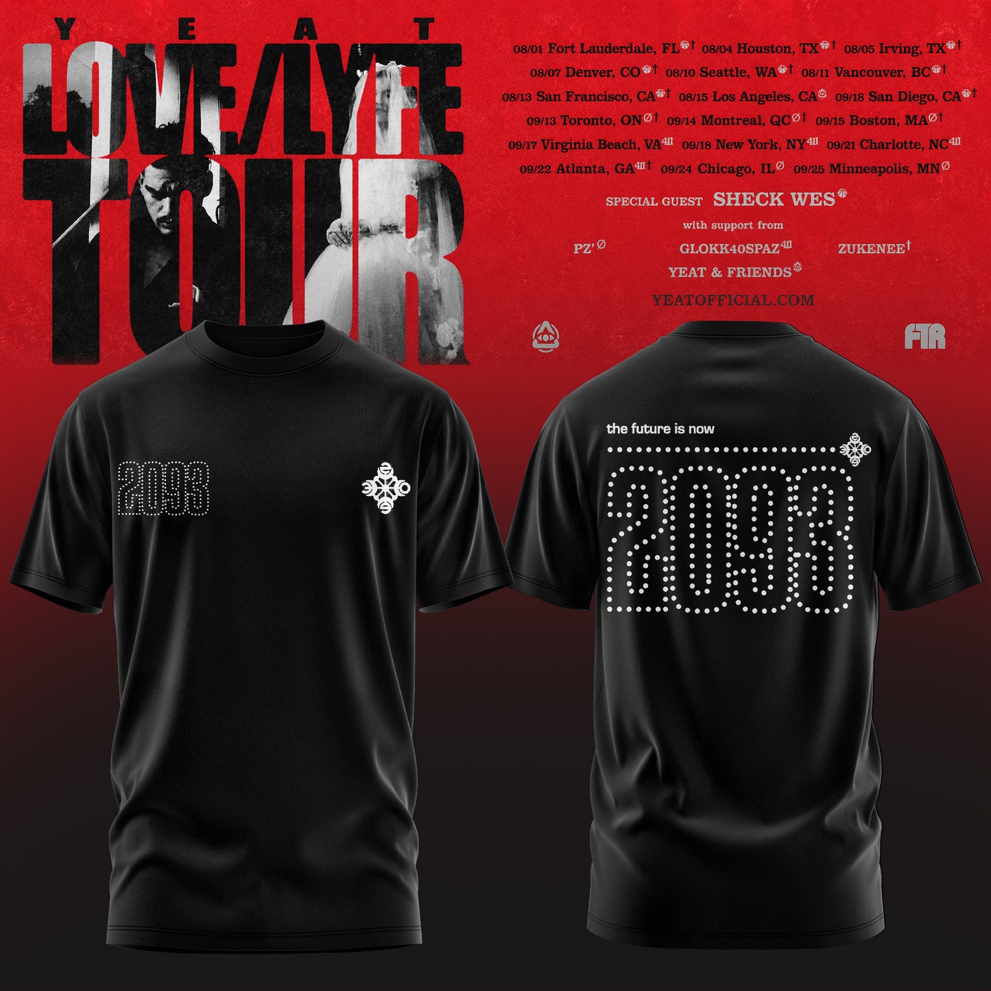 _YEAT – LOVE/LYFE TOUR T-Shirt Premium Graphic