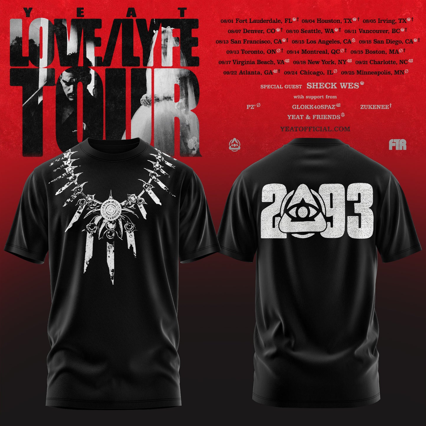 _YEAT – LOVE/LYFE TOUR T-Shirt Premium Graphic