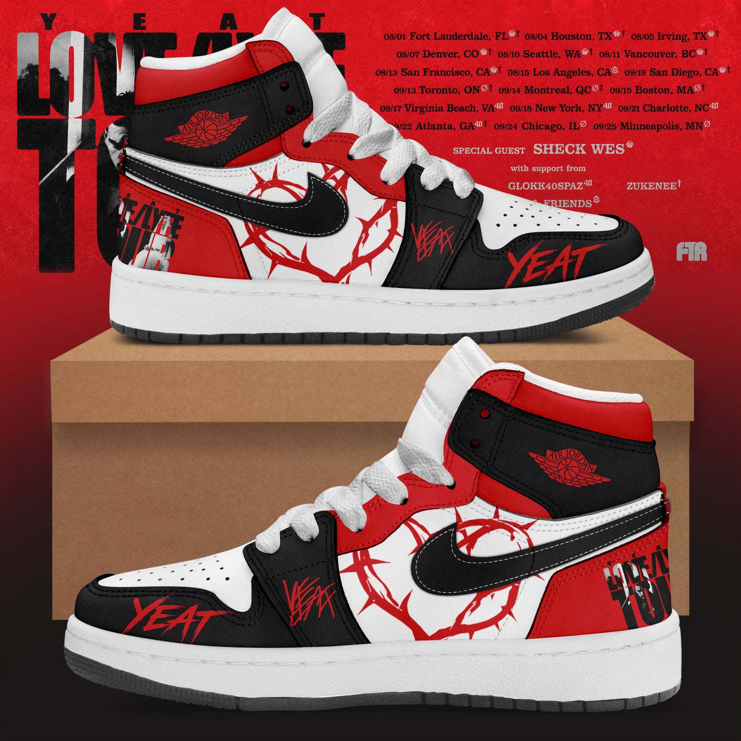 _Love/Lyfe Tour Premium 3D Sneakers Graphic Streetwear Shoes