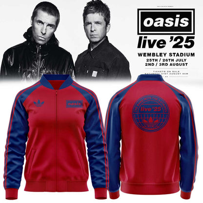 . Limited Edition Oasis “Live ’25” London Red Zip Jacket V2