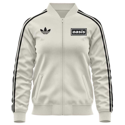 . Limited Edition Oasis “Live ’25” London Cream Flag Zip Jacket