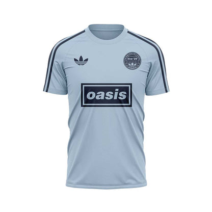 . Limited Edition Oasis “Live ’25” London Deep Blue Flag Raglan Shirt