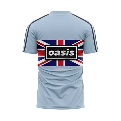 . Limited Edition Oasis “Live ’25” London Deep Blue Flag Raglan Shirt