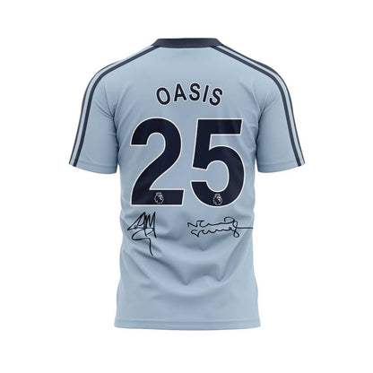 . Limited Edition Oasis “Live ’25” London Ocean Blue Oasis 25 Signature Shirt