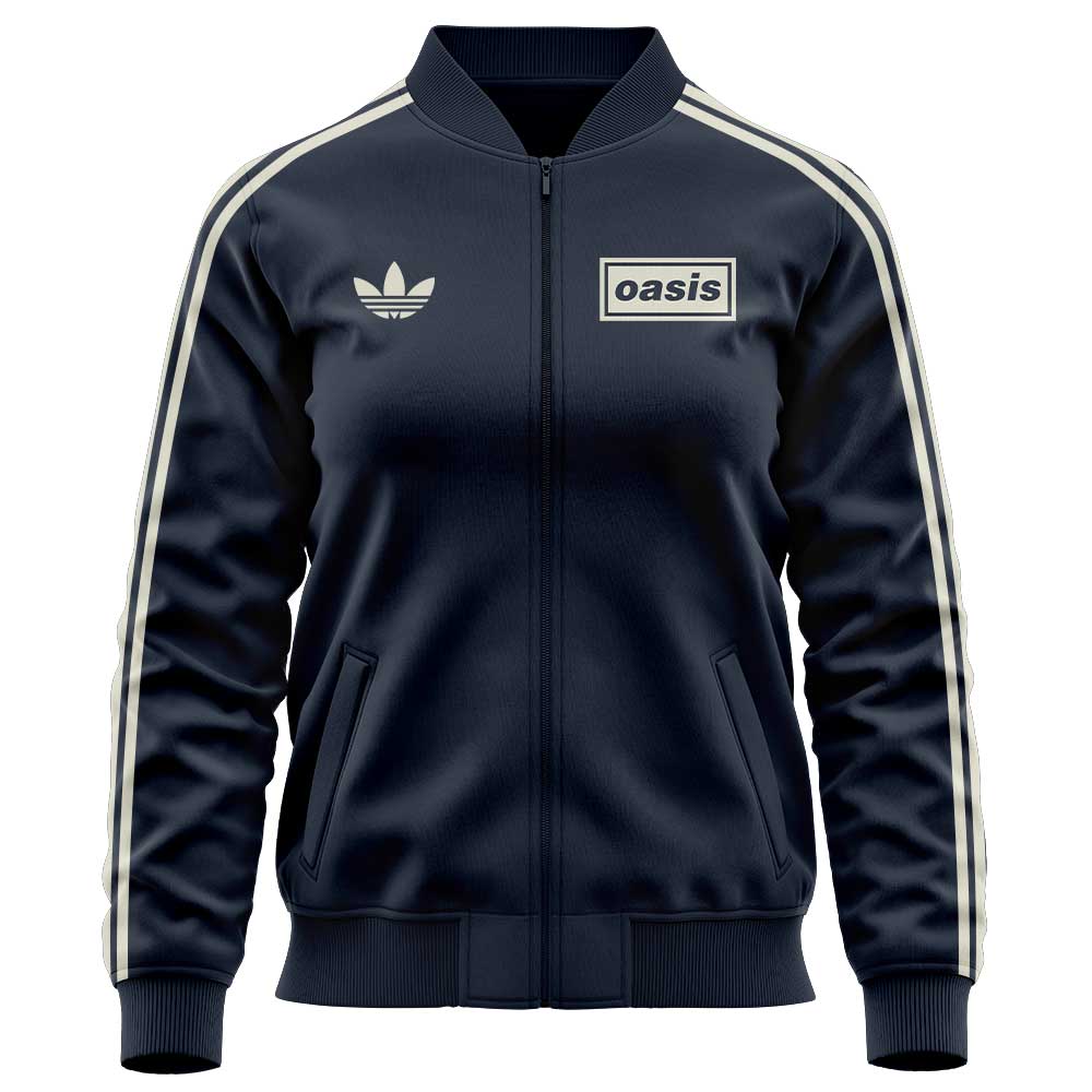 . Limited Edition Oasis “Live ’25” London Deep Blue Signature Zip Jacket