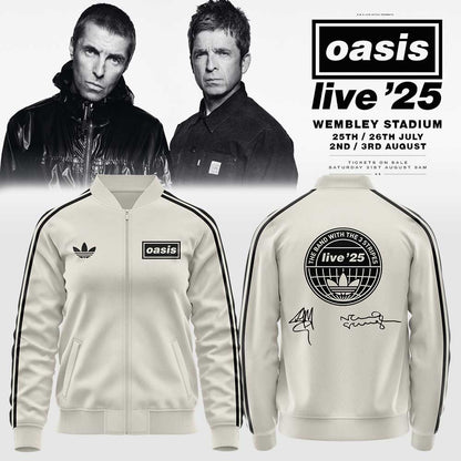 . Limited Edition Oasis “Live ’25” London Cream Signature Zip Jacket