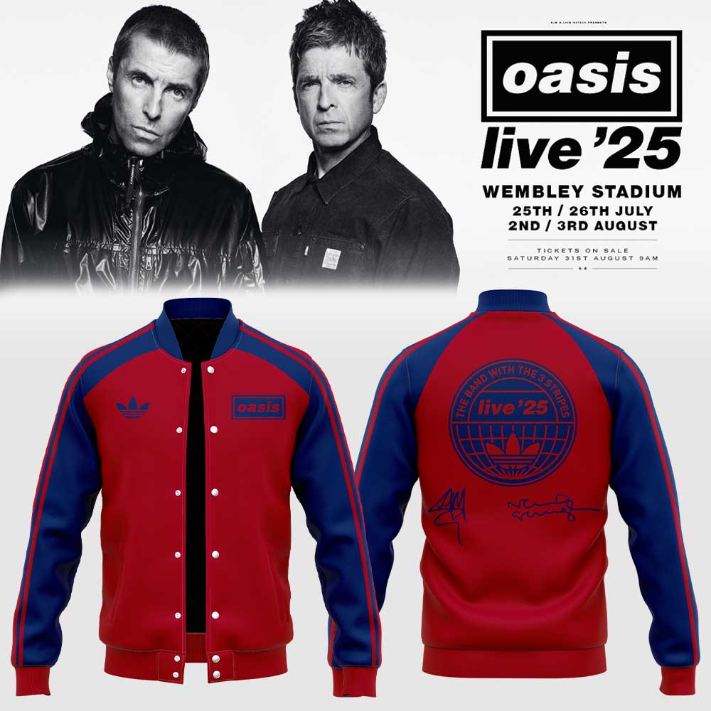 . Limited Edition Oasis “Live ’25” London Red Signature Jacket
