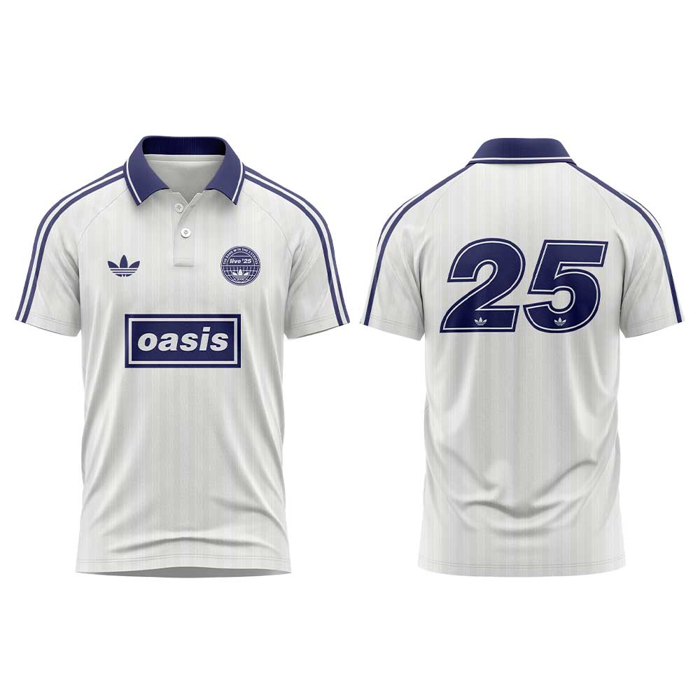 . OASIS LIVE ’25 DROP 2 White Raglan Polo